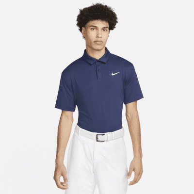 Polo de golf liso para hombre Nike Dri FIT Tour Azul